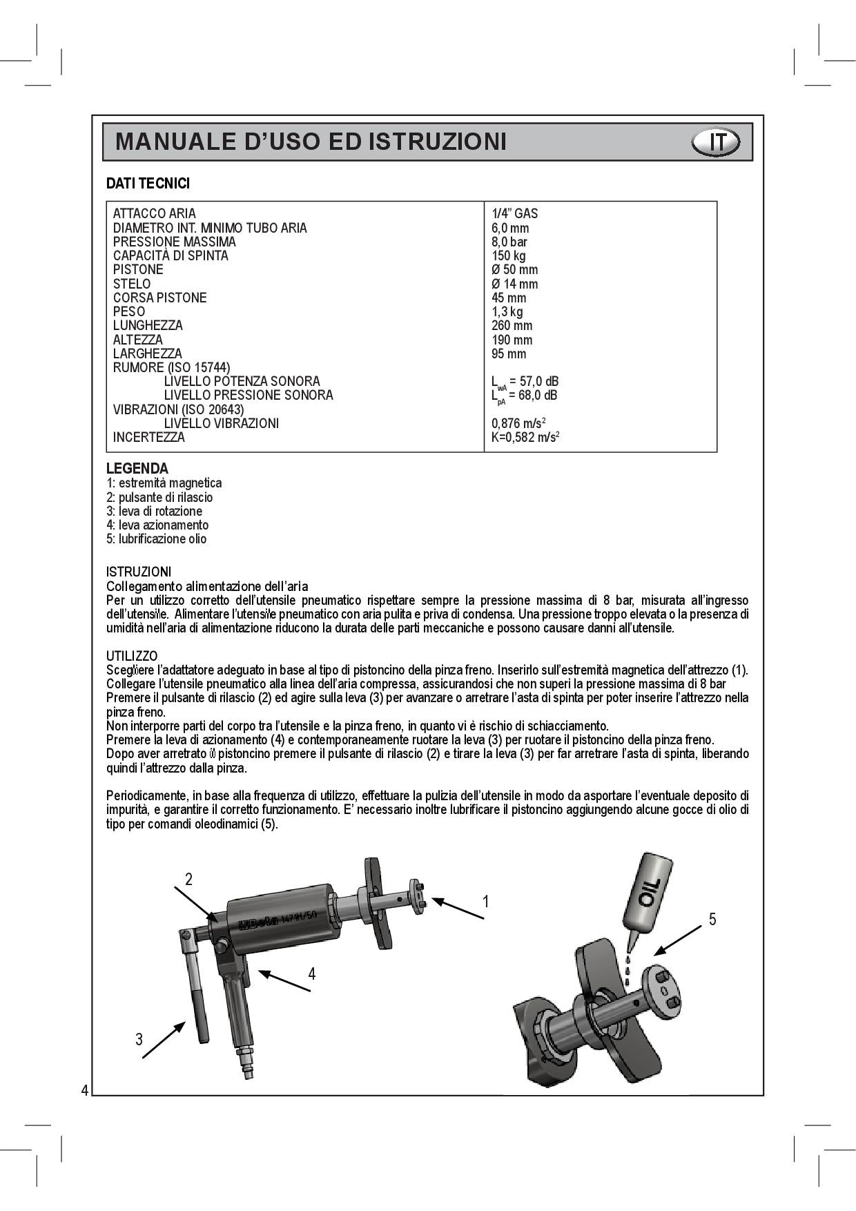 Beta 1471M/C22 - Utensile pneumatico per arretrare e ruotare i pistoncini dei fr - Image 2