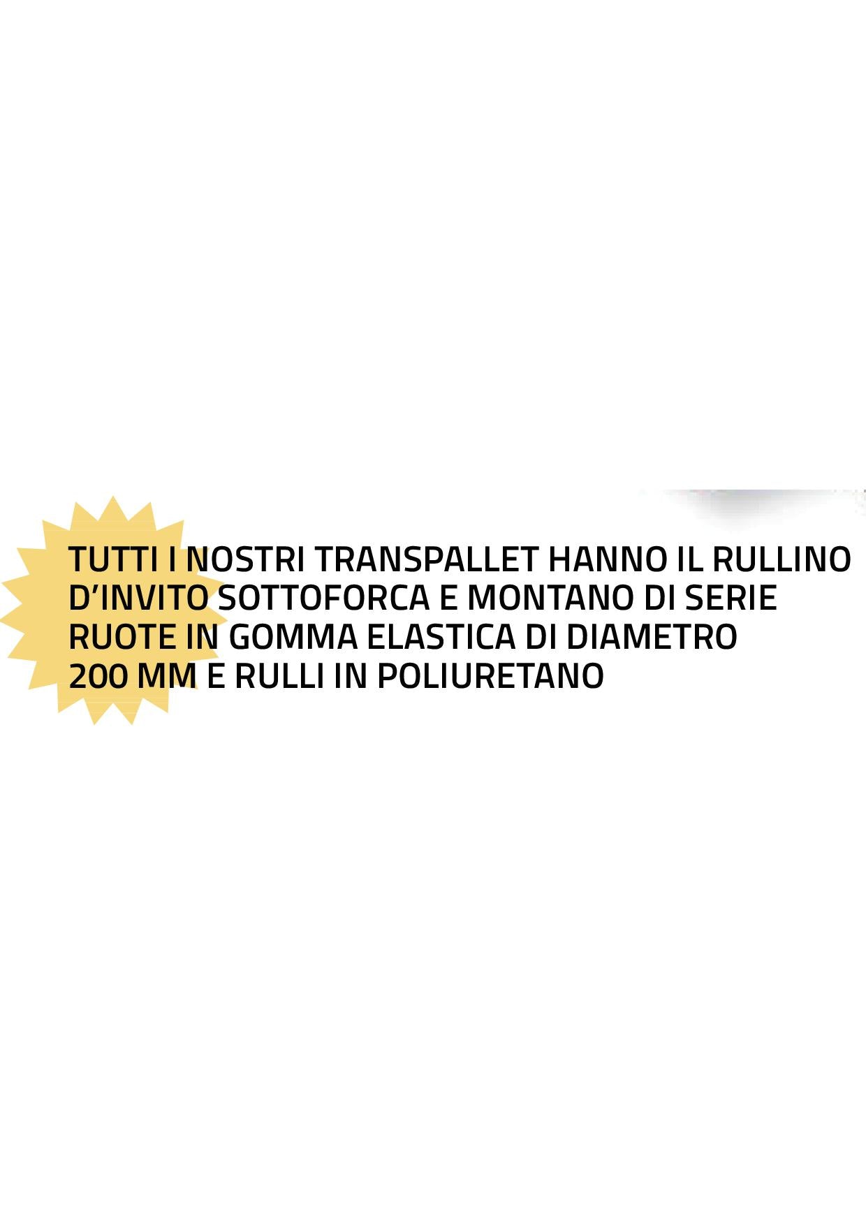Transpallet Novamach N2GP - portata 2500kg - 1150x540mm - 2 rulli - Image 4