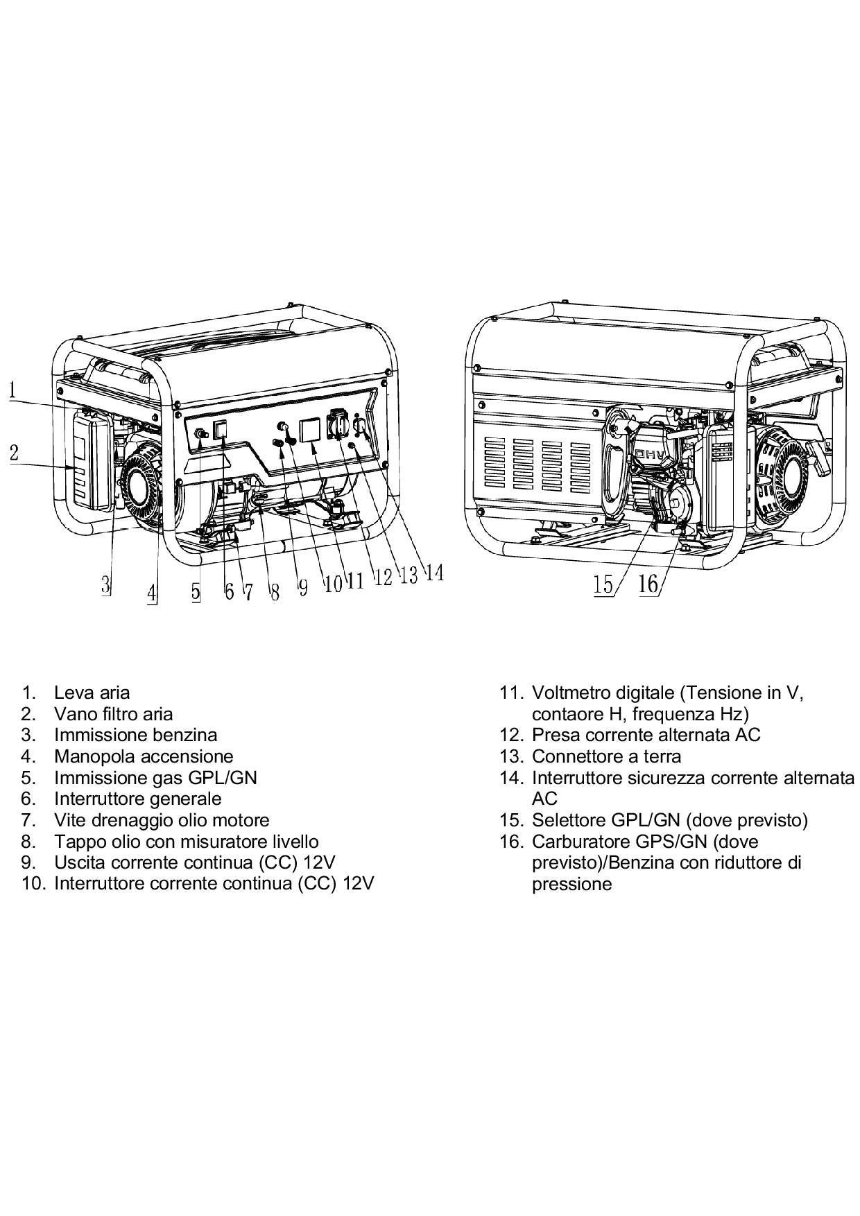 Vinco 60170 - Generatore di corrente - benzina, GPL - metano - Image 3