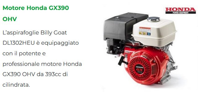 Aspirafoglie da cassone Billy Goat DL1302HEU - motore Honda GX390 - Image 4