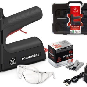 Romeo Maestri Rocamatica 114 - Fissatrice a batteria ricaricabile USB - 3,7V 2,0Ah - graffette 110 mm