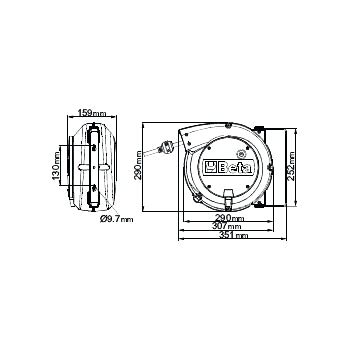 Beta 1844 10-H05 - Avvolgicavo elettrico automatico ? 3 x 1,5 mm - Lunghezza 10 metri - Image 2