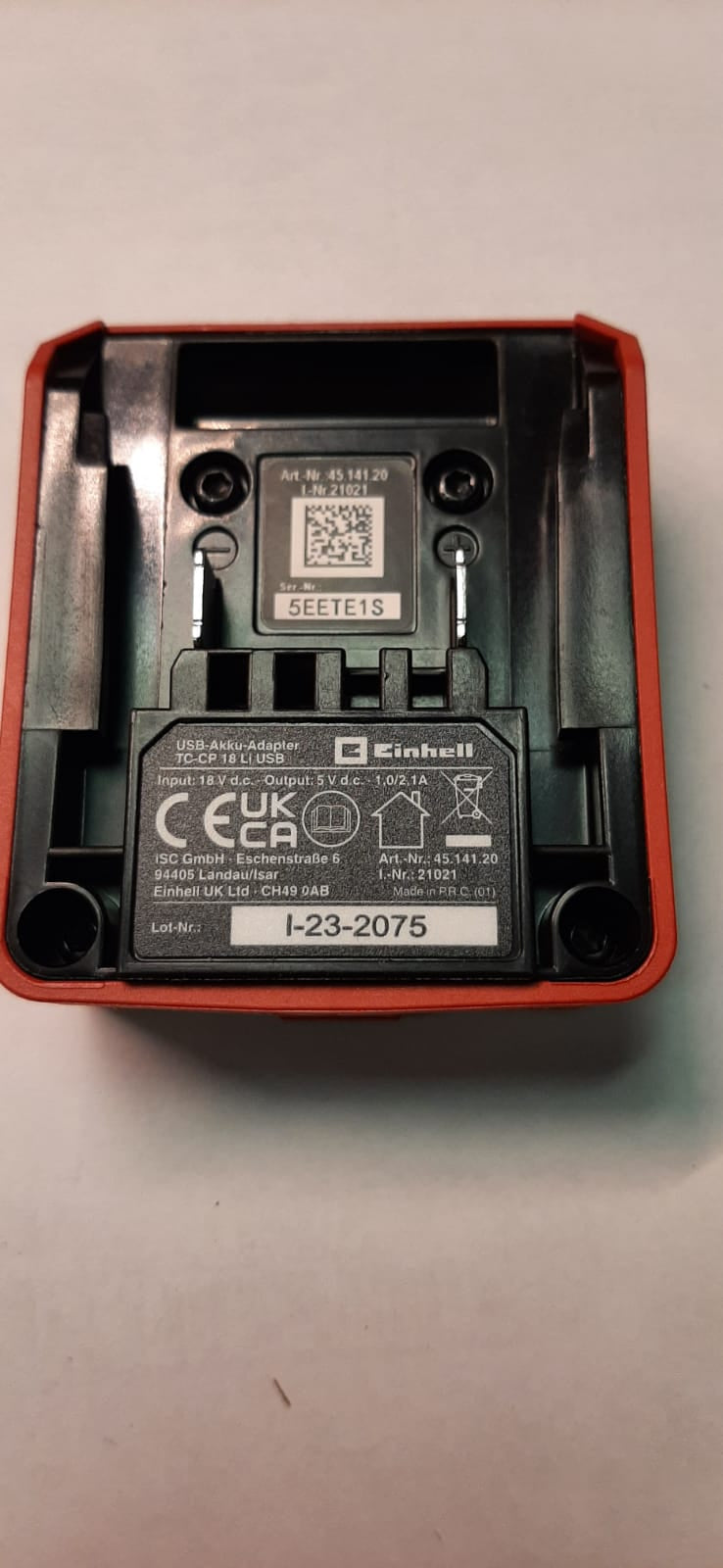 EINHELL 4514120 ADATTATORE TC-CP 18 LI USB-SOLO - Image 5