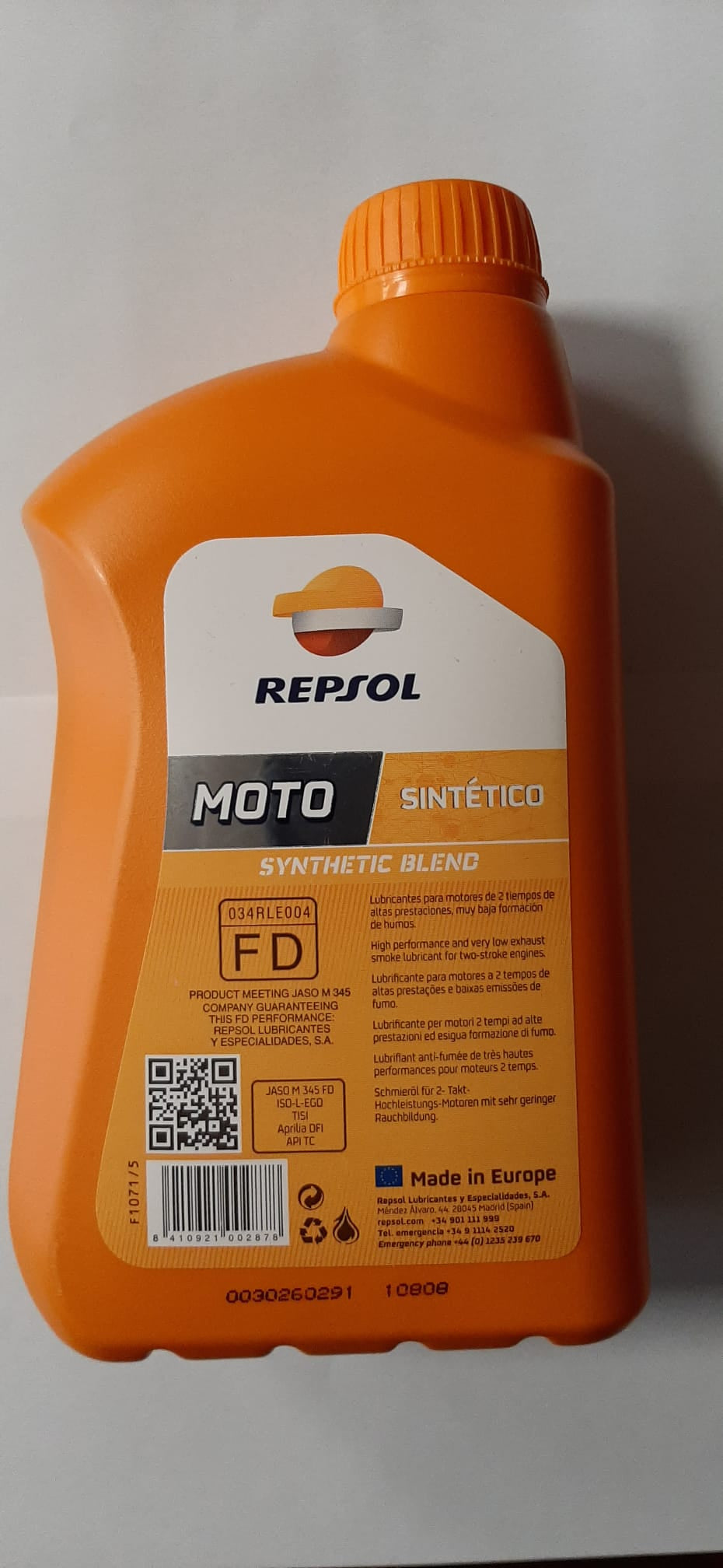 Olio 2T 1 litro Sintetico ad alte prestazioni ed esigua formazione di fumo - Image 2