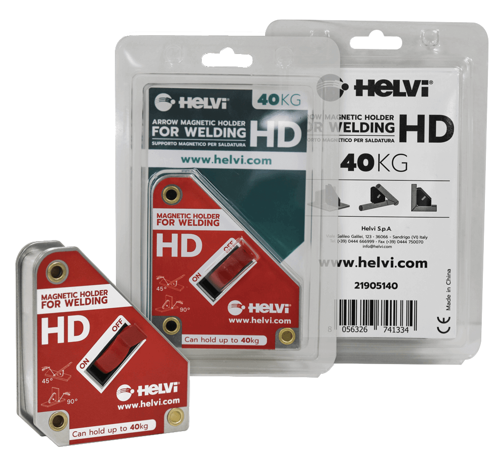 Helvi 21905140 - Supporto magnetico angolare HD con interruttore ON/OFF - portata max. 40Kg