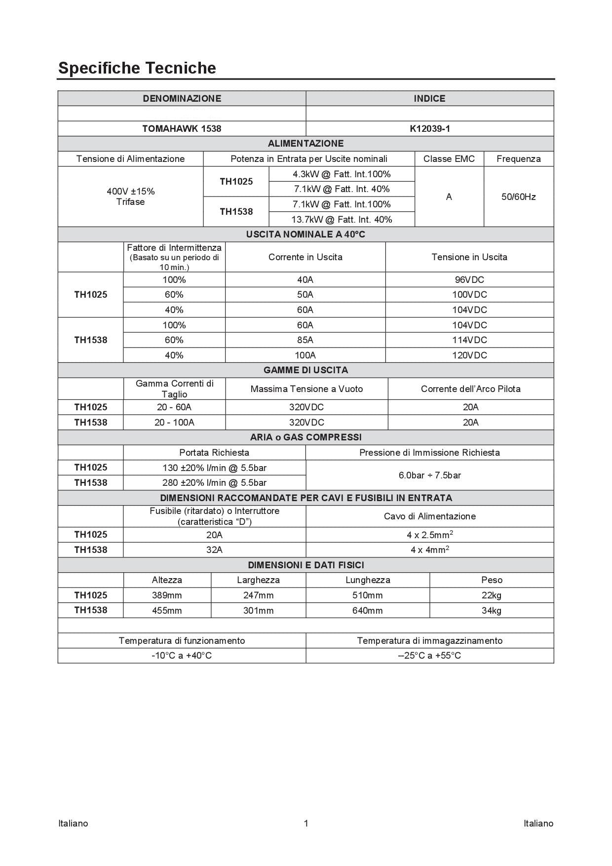 Lincoln K12039-1 Tomahawk 1538 Taglio al plasma (100 A) trifase con torcia manuale e cavo massa inclusi - Image 5