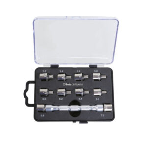 Beta 3075/K10 - Set chiave universale a testina intercambiabile e 10 inserti, per serraggio raggi ruote