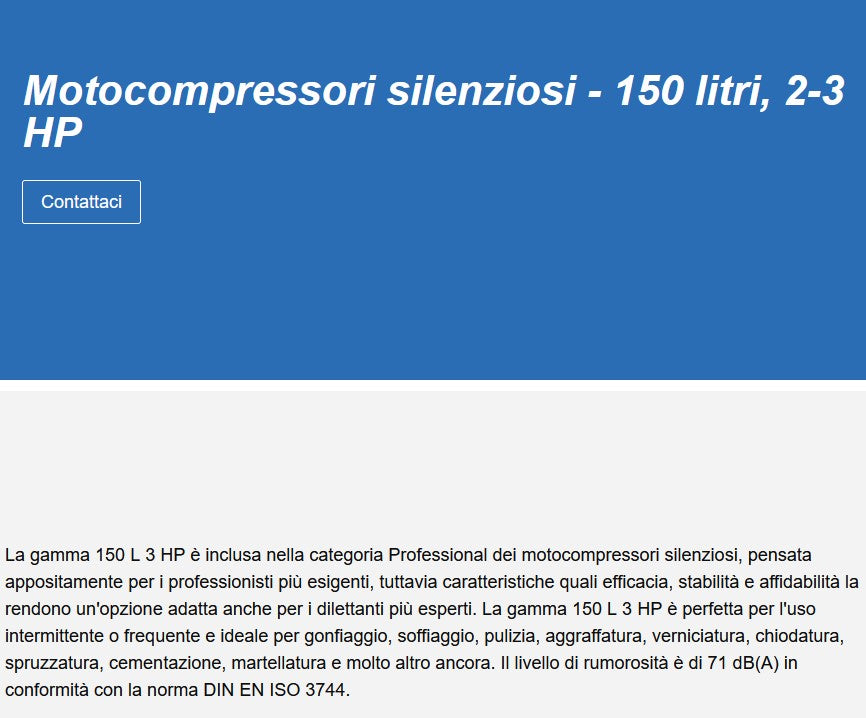 Compressore silenziato Abac S A39B 150 CM3 150 litri 3HP - Image 4