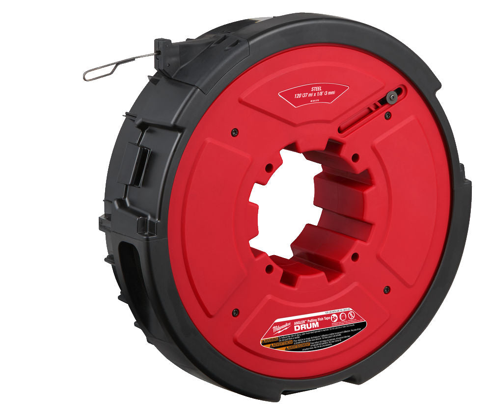 Milwaukee 48445176 - Tamburo per tiracavi M18 FPFT con cavo in acciaio 36 m x 3 mm