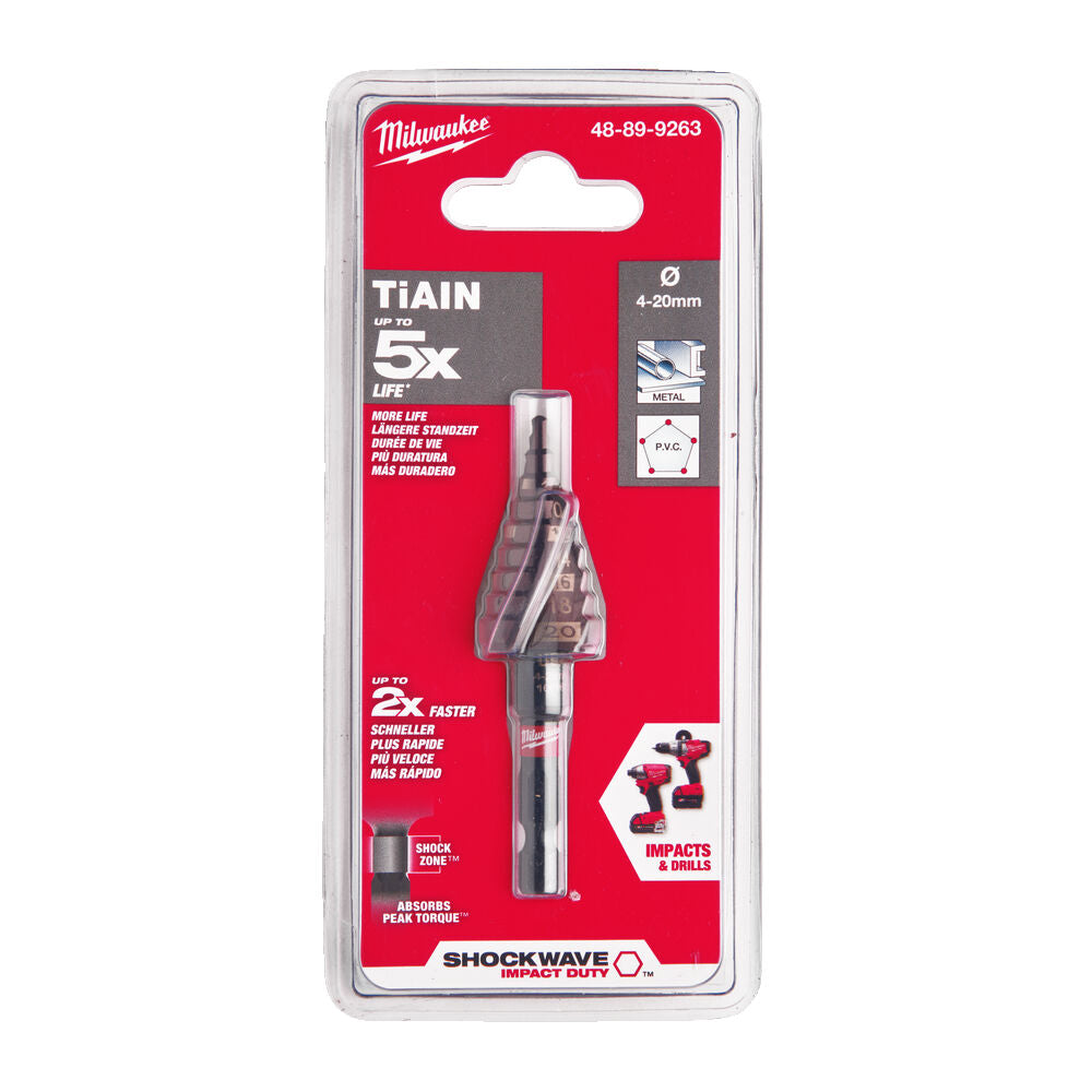 Milwaukee 48899263 - Fresa a gradino Shockwave - da 4 a 20 MM - Image 3