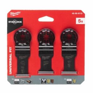 Milwaukee 48906115 - Set 5 pezzi lame per utensile multifunzione con attacco Starlock