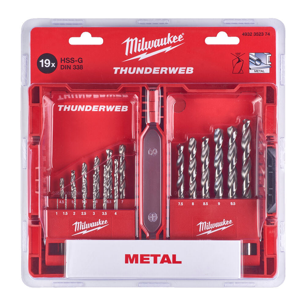 Milwaukee Cassette thunderweb punte metallo HSS-G - din 338 19 pezzi - 4932352374 - Image 2