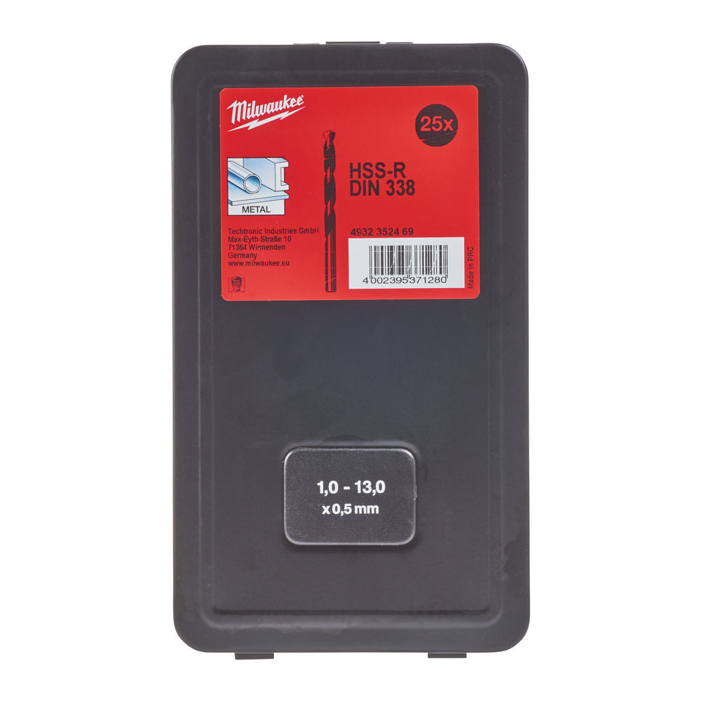 Milwaukee 4932352469 - Cassetta punte per trapano in HSS-R DIN 338, 25 pezzi - Image 3