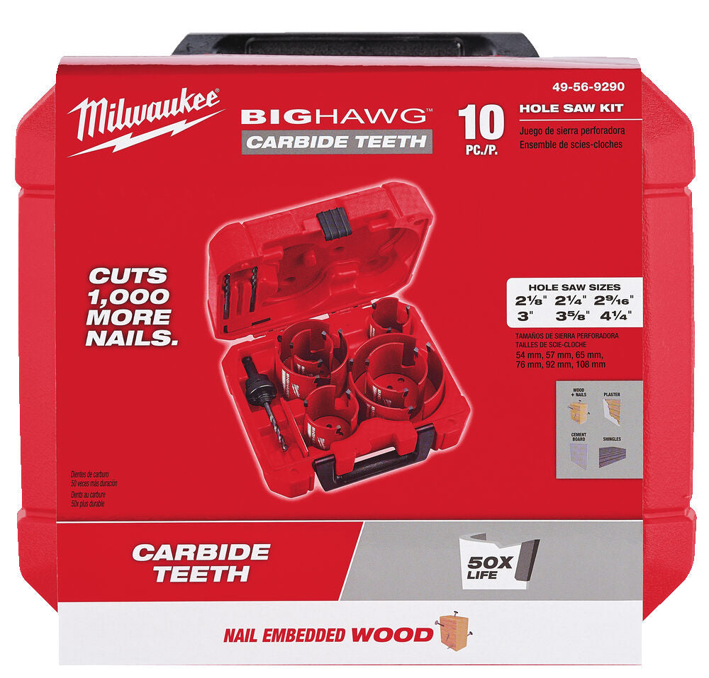 Milwaukee 4932464939 - Set seghe a tazza multimateriale BIG HAWG - 10 pezzi - Image 2
