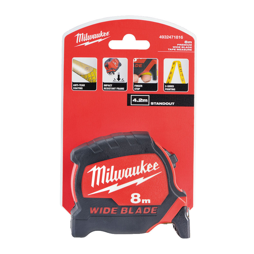 Milwaukee 4932471816 - Flessometro metro Wideblade a nastro largo 33 mm - Lunghezza 8 metri - Image 2