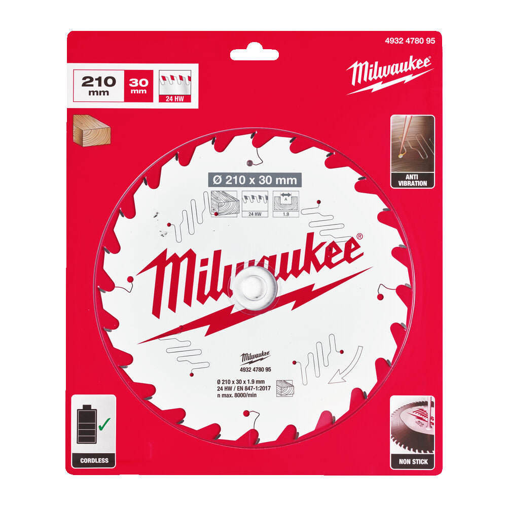 Milwaukee 4932478095 - Lama disco per banco sega, 210 mm x 30 mm - 24 denti - Image 2