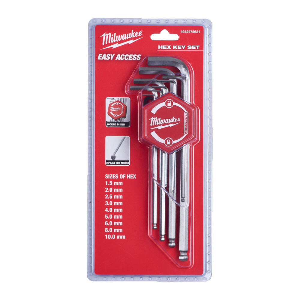 Milwaukee 4932478621 - Chiavi a brugola esagonali 9 pezzi con sistema di bloccaggio - 1,5 - 10 mm - Image 5