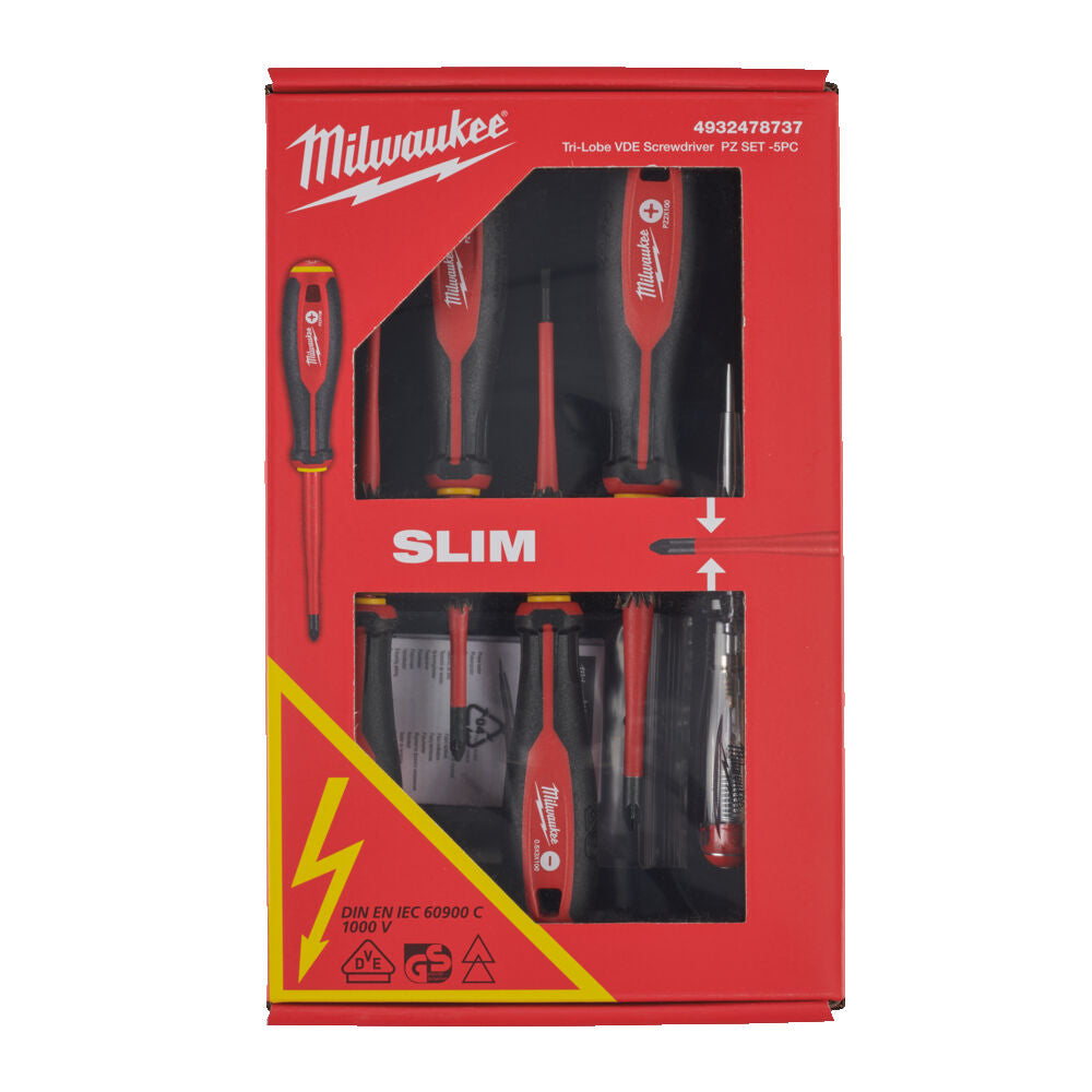 Milwaukee 4932478737 - Set 5 giraviti isolati per elettricisti 1000V