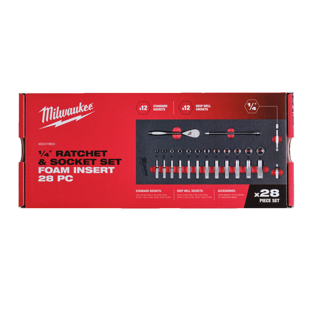Milwaukee 4932479824 - Set cricchetto e bussole da 1/4 - Image 5