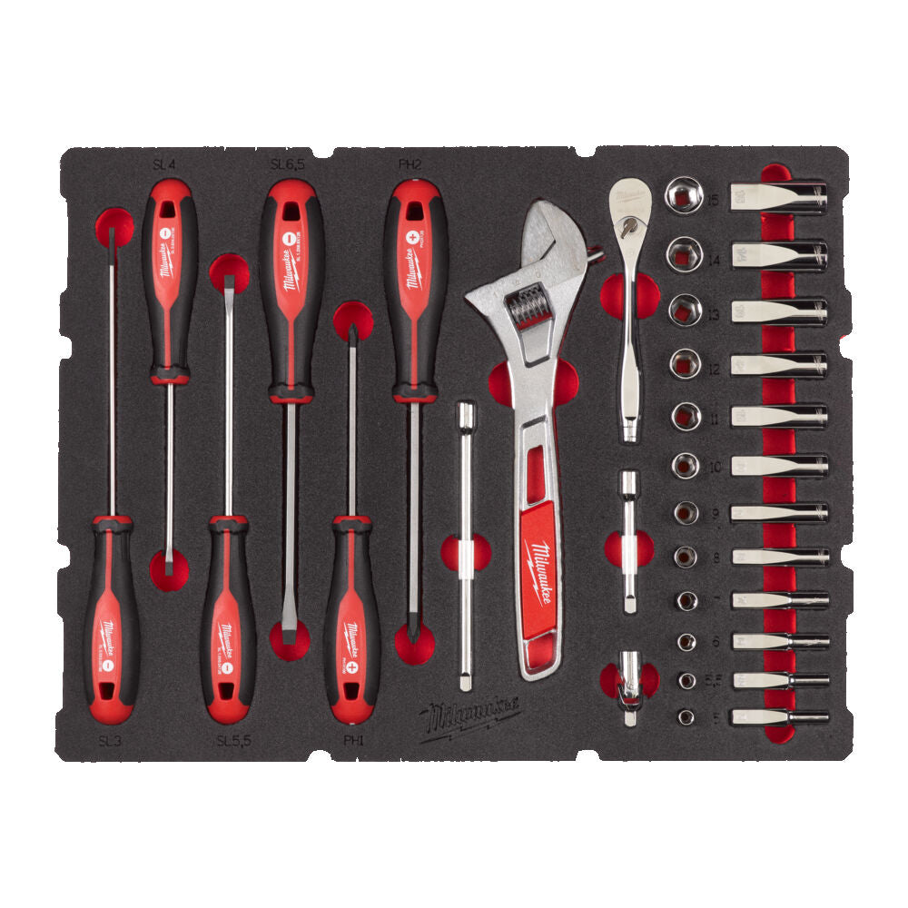 Milwaukee 4932480717 - Set di cricchetti e bussole da 1/4