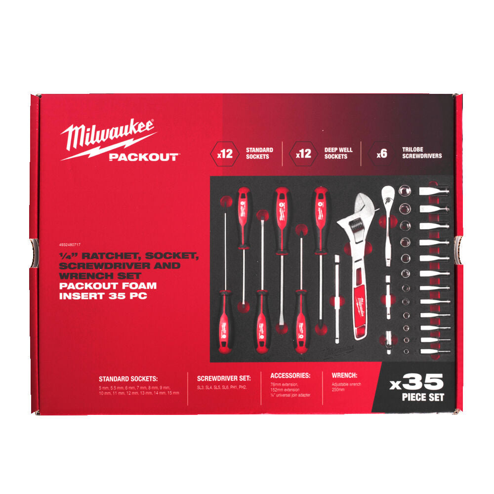 Milwaukee 4932480717 - Set di cricchetti e bussole da 1/4 - Image 3