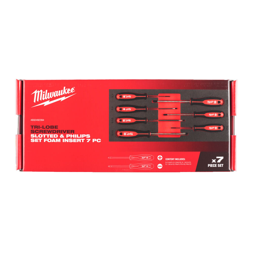 Milwaukee 4932492394 - Set di giraviti a taglio e phillips in termoformato morbido - 7 pezzi - Image 3