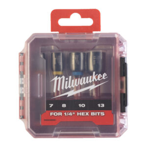 Milwaukee 4932492445 - Set bussole 4 pezzi con attacco da 1/4