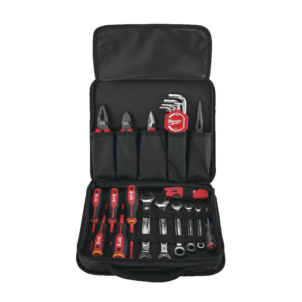 Milwaukee 4932492660 - Set 25 utensili da elettricista completi di borsa