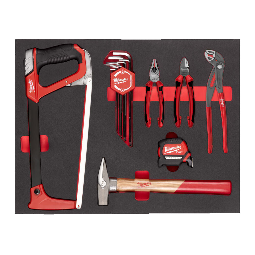 Milwaukee 4932493257 - Set di utensili generici in termoformato morbido - 15 pezzi