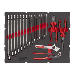 Milwaukee 4932493339 - Set chiavi combinate e pinze in termoformato per cassettiera Packout