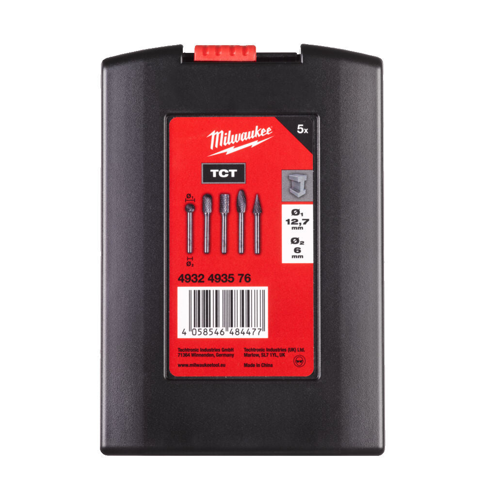 Milwaukee 4932493576 - Set frese rotative 6 x 12.7mm - 5 pezzi in custodia - Image 2
