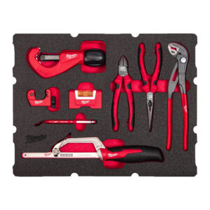 Milwaukee 4932493639 - Set attrezzi da idraulico in termoformato Packout - 8 pezzi