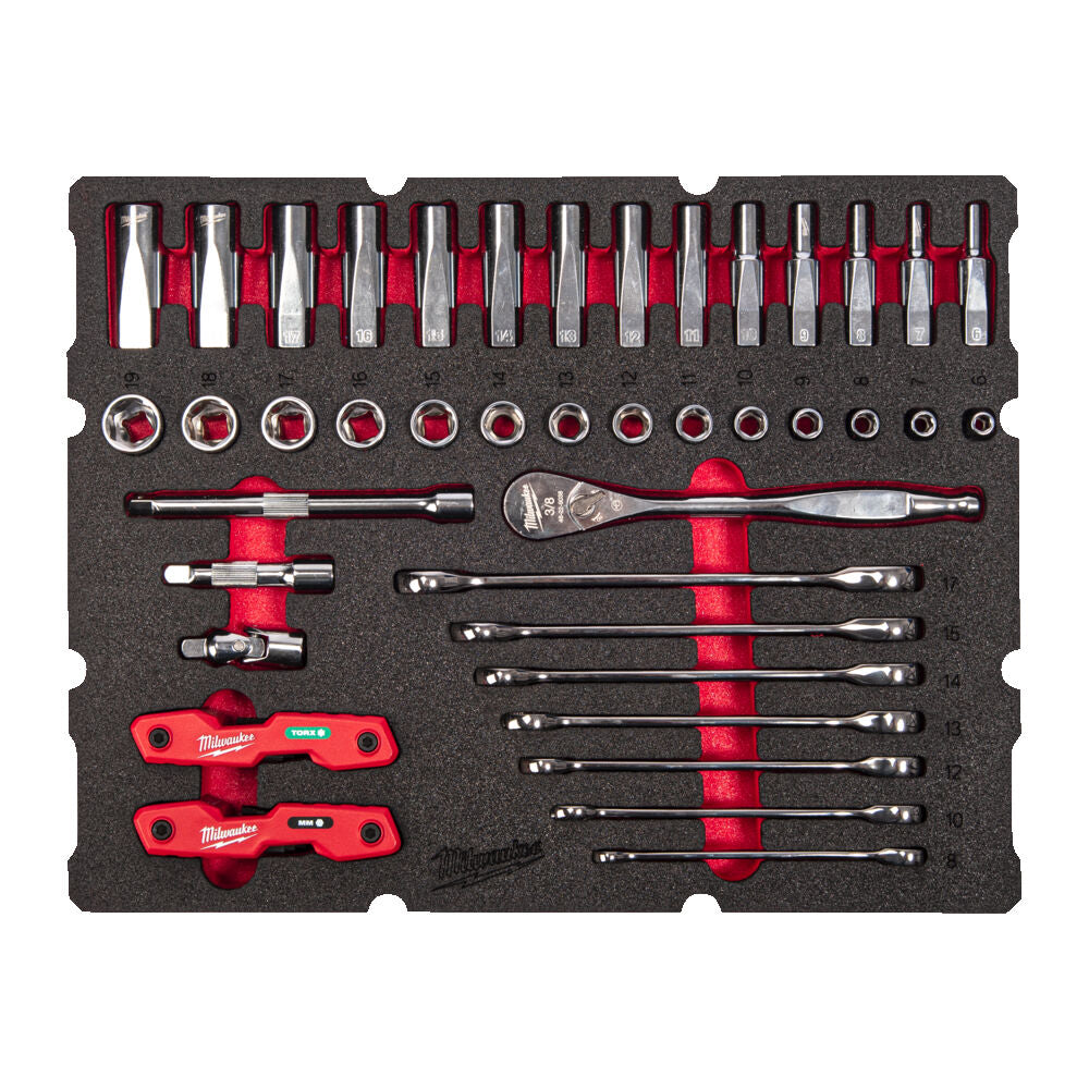 Milwaukee 4932493640 - Set cricchetto e bussole da 3/8