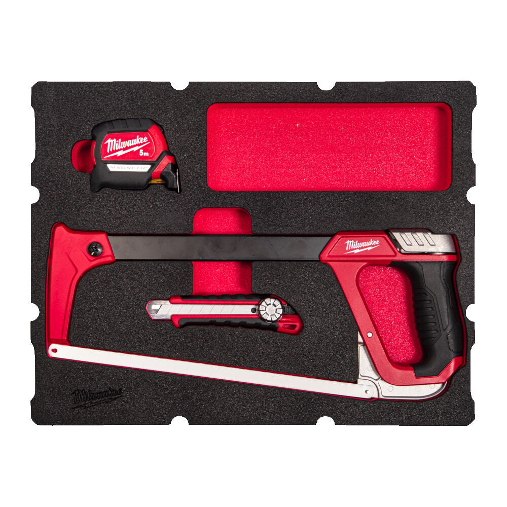 Milwaukee 4932493642 - Set di taglio e misurazione in termoformato per cassettiere Packout - 4 pezzi