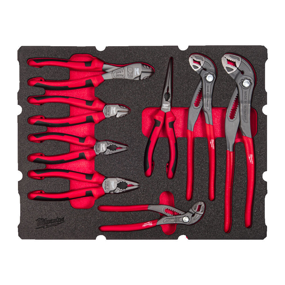 Milwaukee 4932493643 - Set di pinze in termoformato per cassettiere Packout - 8 pezzi