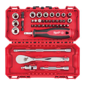 Milwaukee 4932498381 - Set cassetta di bussole, cricchetti e bussole da 1/4