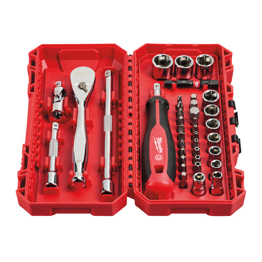 Milwaukee 4932498381 - Set cassetta di bussole, cricchetti e bussole da 1/4 - Image 2
