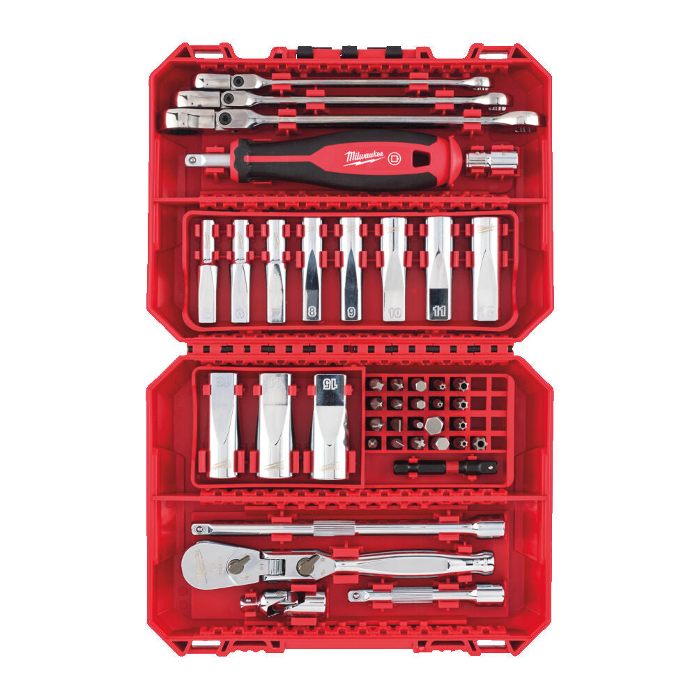 Milwaukee 4932498382 - Cassetta attrezzi con set di inserti, bussole e cricchetto da 1/4 - Image 3