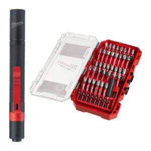 Milwaukee 4932498608 - Set inserti Shockwave 39 pezzi + Torcia IPL led OMAGGIO