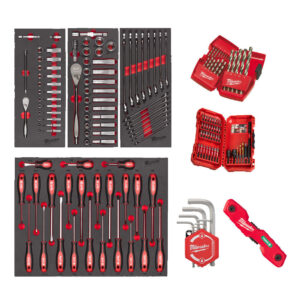 Milwaukee 4932499473 - Assortimento utensili in termoformato per carrelli Milwaukee - 171 pezzi