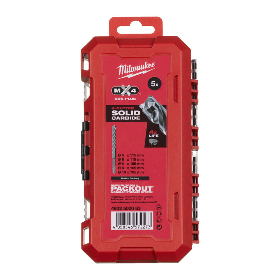 Milwaukee 4932500063 - Set punte SDS-Plus MX4 - 5 pezzi - Image 2