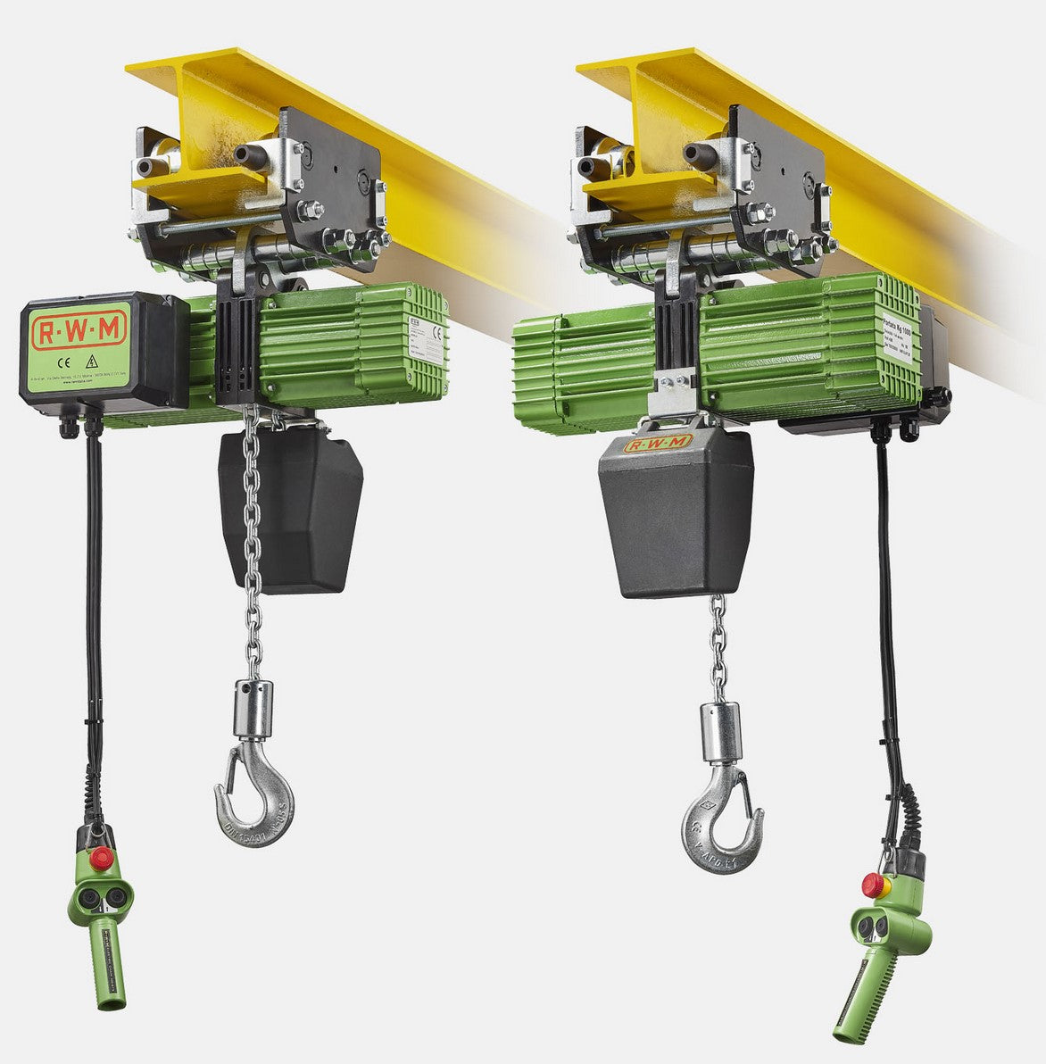 RWM Paranco 500W8 serie W-CS Modificato con 4 Metri Catena e 3 Metri cavo Comandi