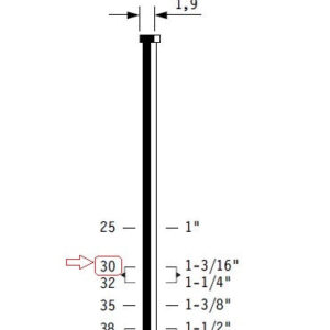 Groppino Galvanizzato serie 12/30 - OMER - BRADS 12 - 51230011 - 7000 PZ