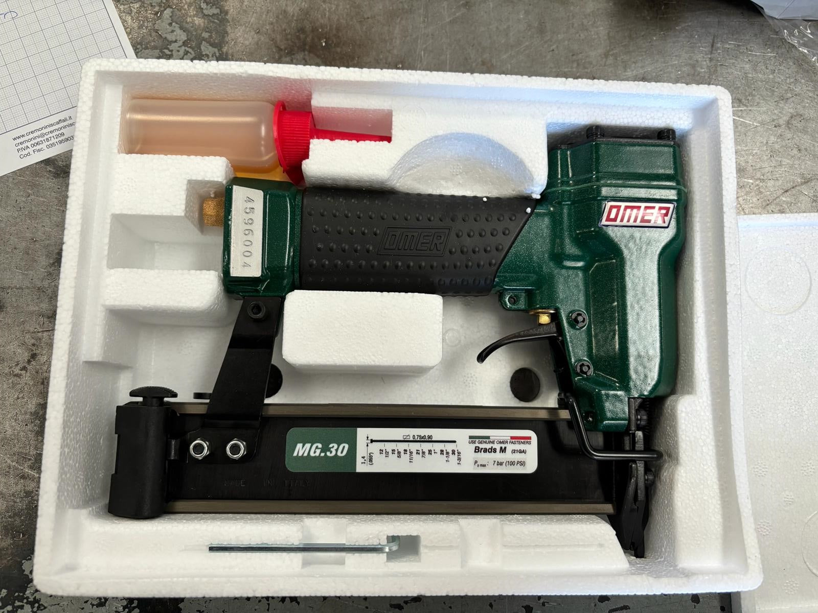 Chiodatrice pneumatica Omer MG.30 per groppini - Image 5