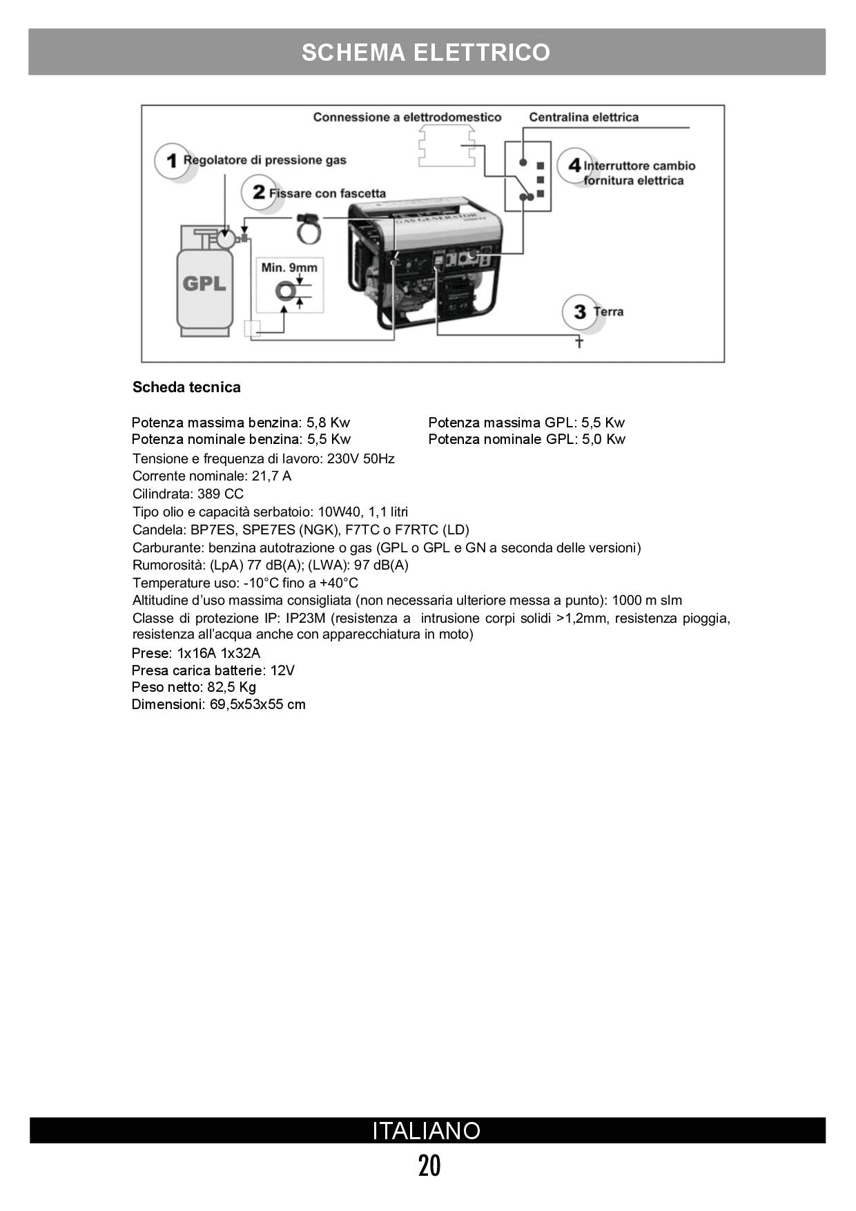 Vinco 60171 - Generatore di corrente, GPL, Benzina, Metano 5,8Kw - Image 2