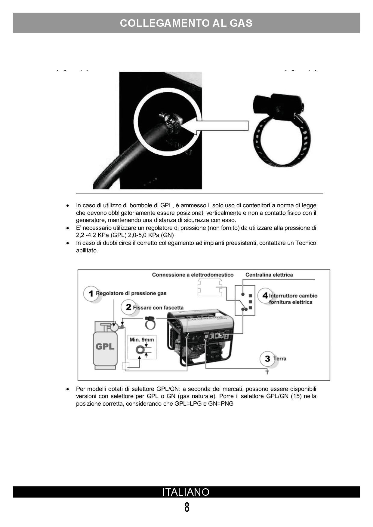 Vinco 60171 - Generatore di corrente, GPL, Benzina, Metano 5,8Kw - Image 5