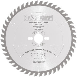 CMT 285.048.10M - Disco da taglio traverso vena - diametro 250 mm - 48 denti