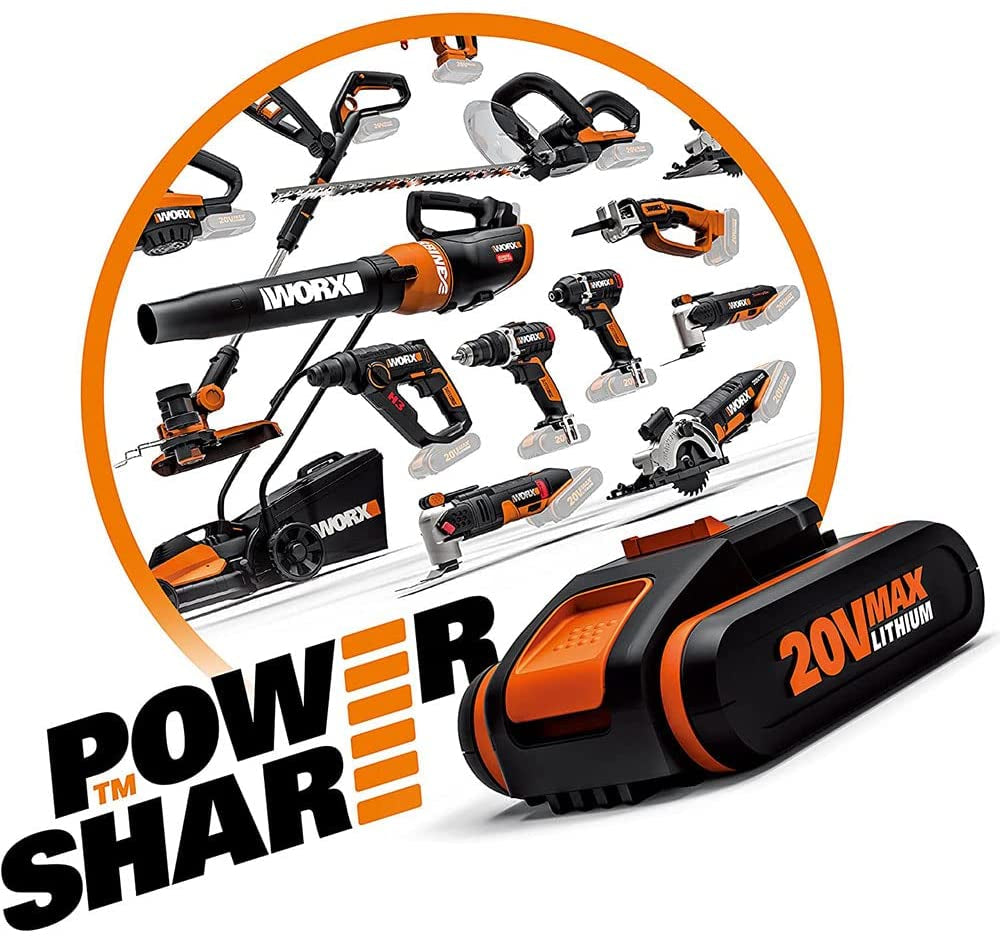 Worx WG260E.5 - Tagliasiepi a batteria completo di batteria 20v 2Ah - Image 3