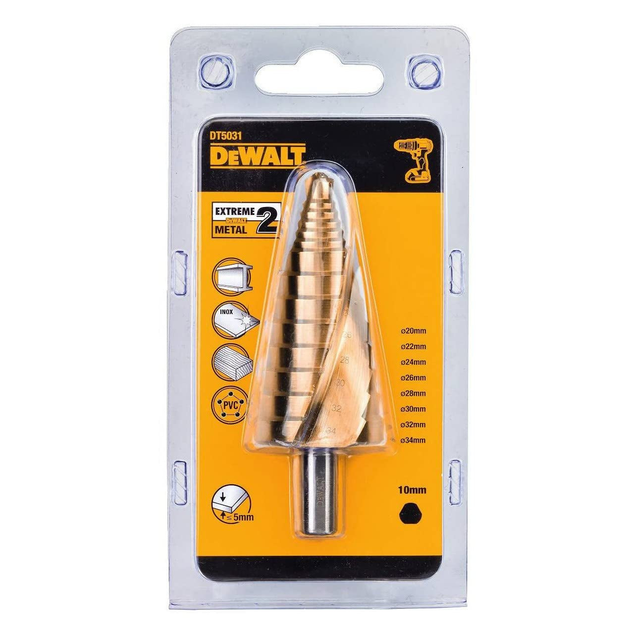 Dewalt DT5031 - Punta a gradini da 20 a 34 mm