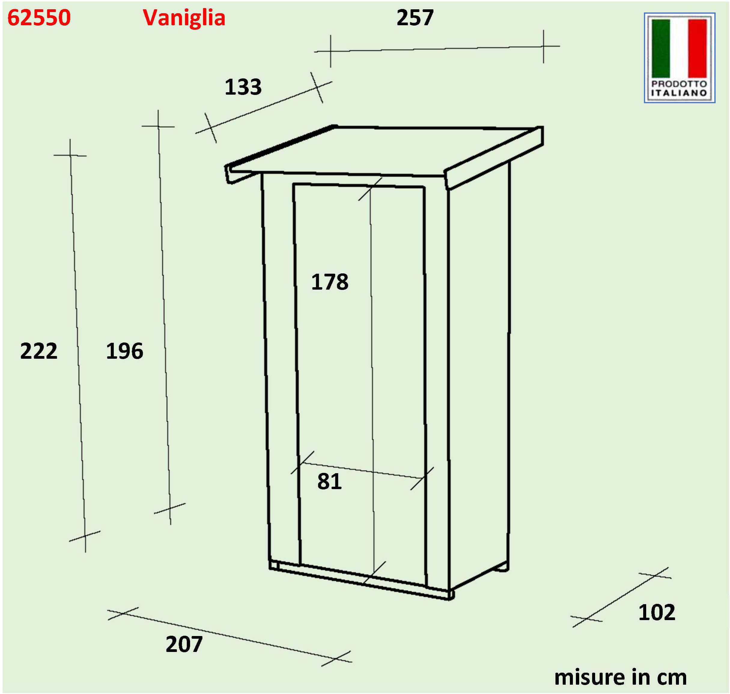 Alce Vaniglia - casetta in legno addossatta 2 x 1 m con porta singola finestrata - Image 4